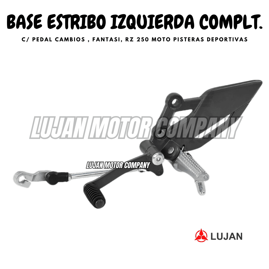 BASE ESTRIBO COMPL. IZQUIERDO C/PEDAL CAMBIOS RZ 250 FANTASI 200  YANSUMI 