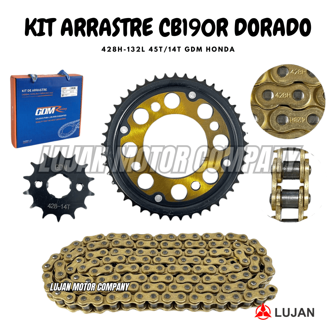 KIT ARRASTRE CB190R 428H-132L 45T/14T GDM